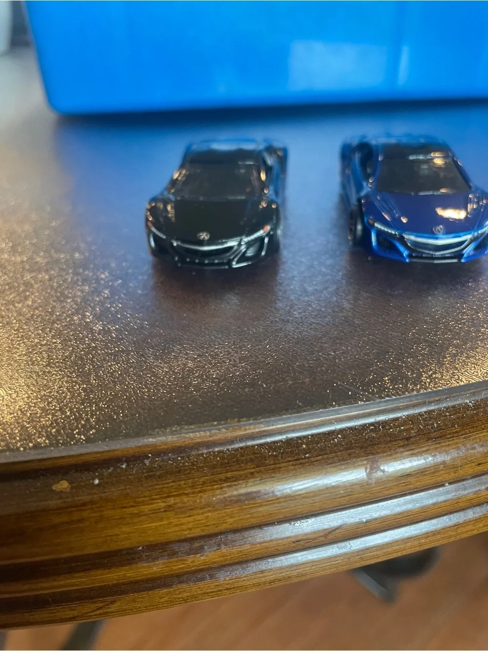 2) 17 Acura NSX Hot Wheels Blue and black 2015 Die-Cast cars